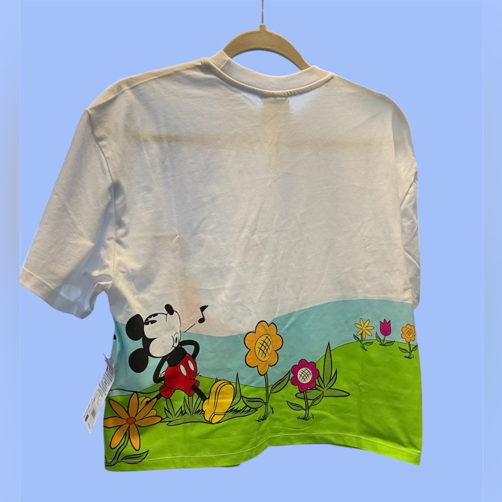 Mickey Mouse & Goofy Crop Top Shirt - Picture 2 of 3